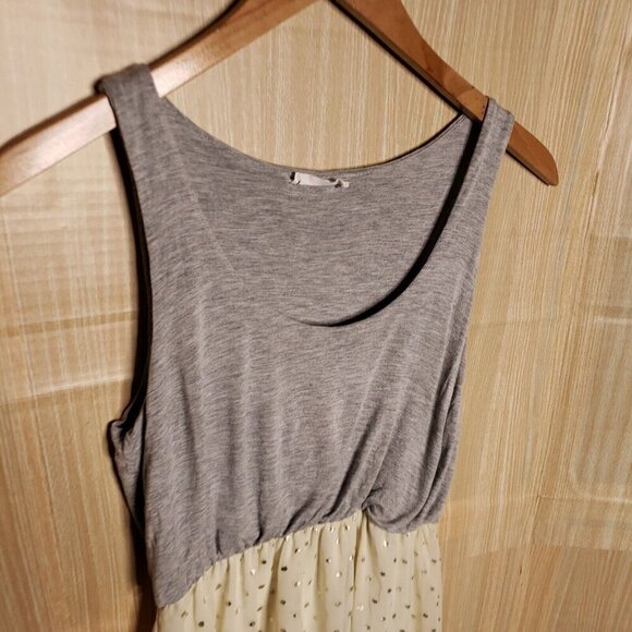 Lush Womens Mixed Material Knit Tulle Metallic Polka-dot Dress Medium - Picture 4 of 7